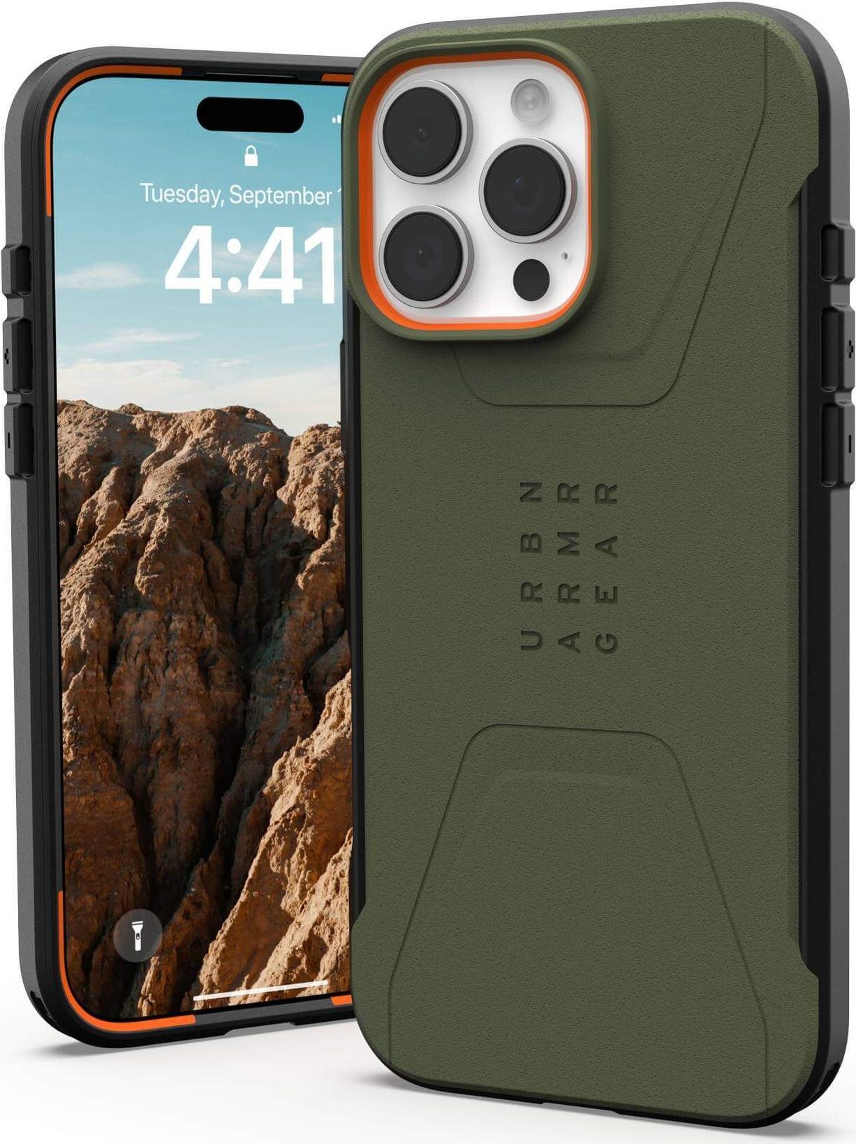 UAG Urban Armor Gear Civilian MagSafe Case | Apple iPhone 16 Pro Max | olive drab | 114445117272 (114445117272)