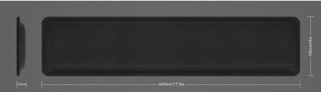 MANHATTAN Ergonomische Tastatur-Handballenauflage Wasserabweisende, 445 x 100 mm große Oberfläche, weicher Schaumstoff, rutschfreie Unterseite, schwarz (425520)