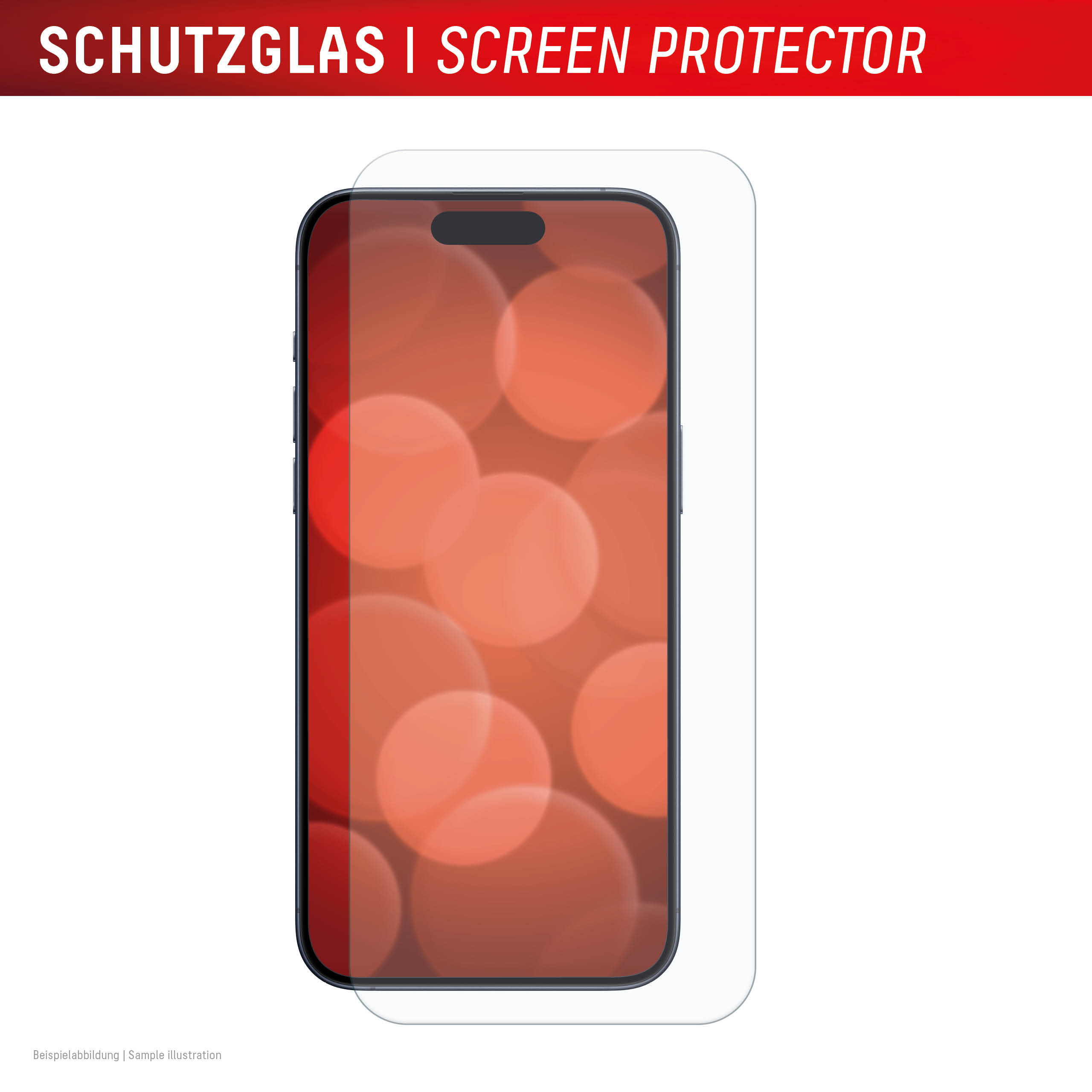Displex Real Glass Displayschutz für iPhone 16 Gehärtetes Glas 10H Durchsichtig