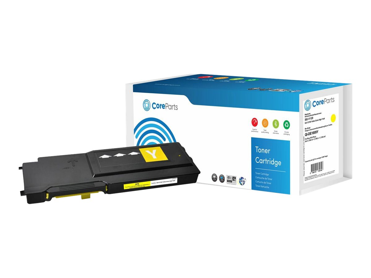 CoreParts Tonerpatrone Gelb QI-DE1009Y (Alternative zu Dell 593-11120)
