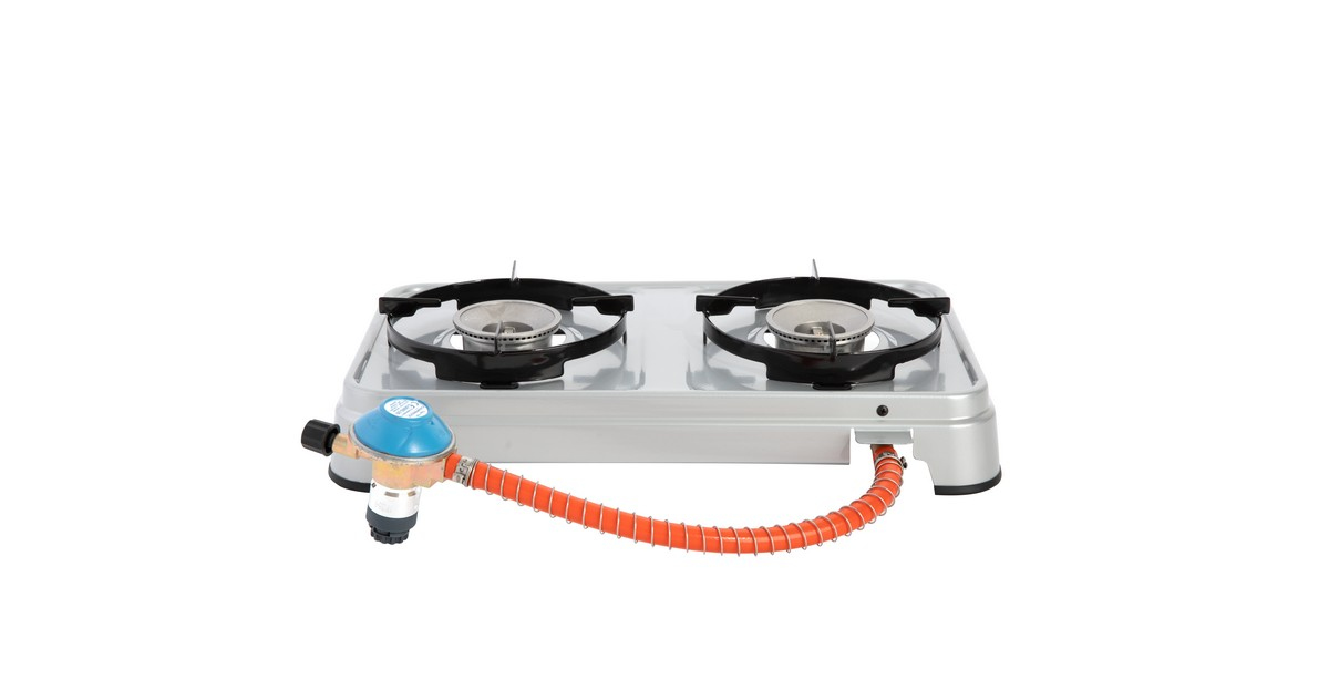Coleman Camping Cook CV Tischkocher 2-flammig Grau