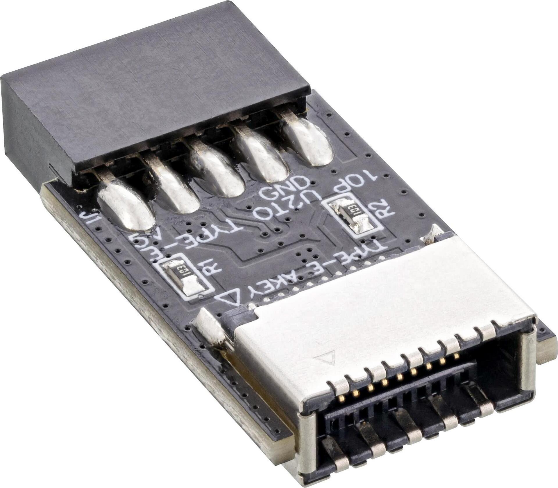 InLine® USB 2.0 zu USB 3.2 Typ-E Key-A Adapter intern (33446Q)