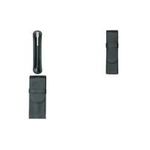 Alassio Schreibgeräte-Etui, für 3 Schreibgeräte, schwarz aus echtem Leder, verschließbar mit einer Überschlaglasche (2617)