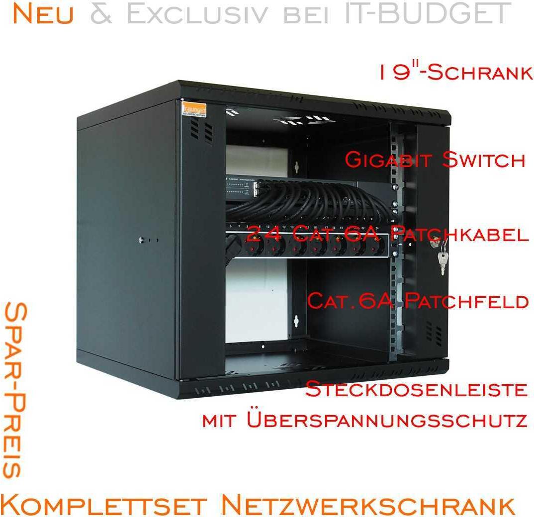 IT-BUDGET Komplettset 19"-Netzwerkschrank TAUNUS (ZAA90ITB19945GS)