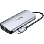 UNITEK AKTIVER HUB USB-C 2X HDMI 4K, RJ45, PD 100W (D1122A01)