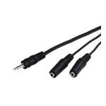 Wentronic Goobay 3,5mm-Klinke-Adapterkabel, Schwarz, 0.2 m - Klinke 3,5 mm-Stecker (3-Pin, Stereo) > 2x Klinke 3,5 mm-Buchse (3-Pin, Stereo) (50464)
