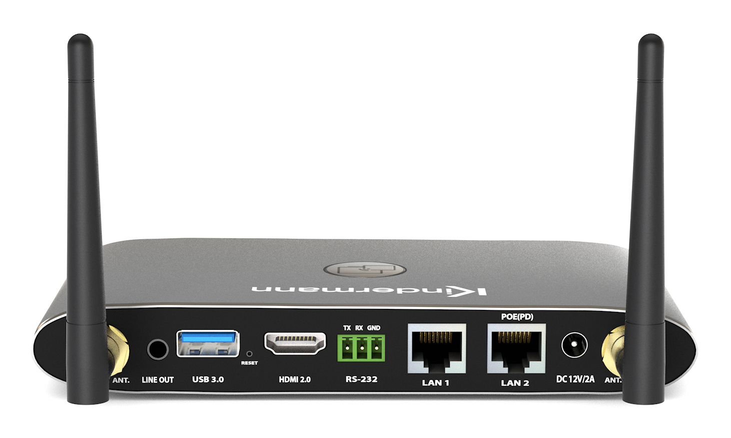 Kindermann Klick & Show K-40 Base Unit Kabelloses Präsentationssystem HDMI 4K WLAN Desktop Graphit