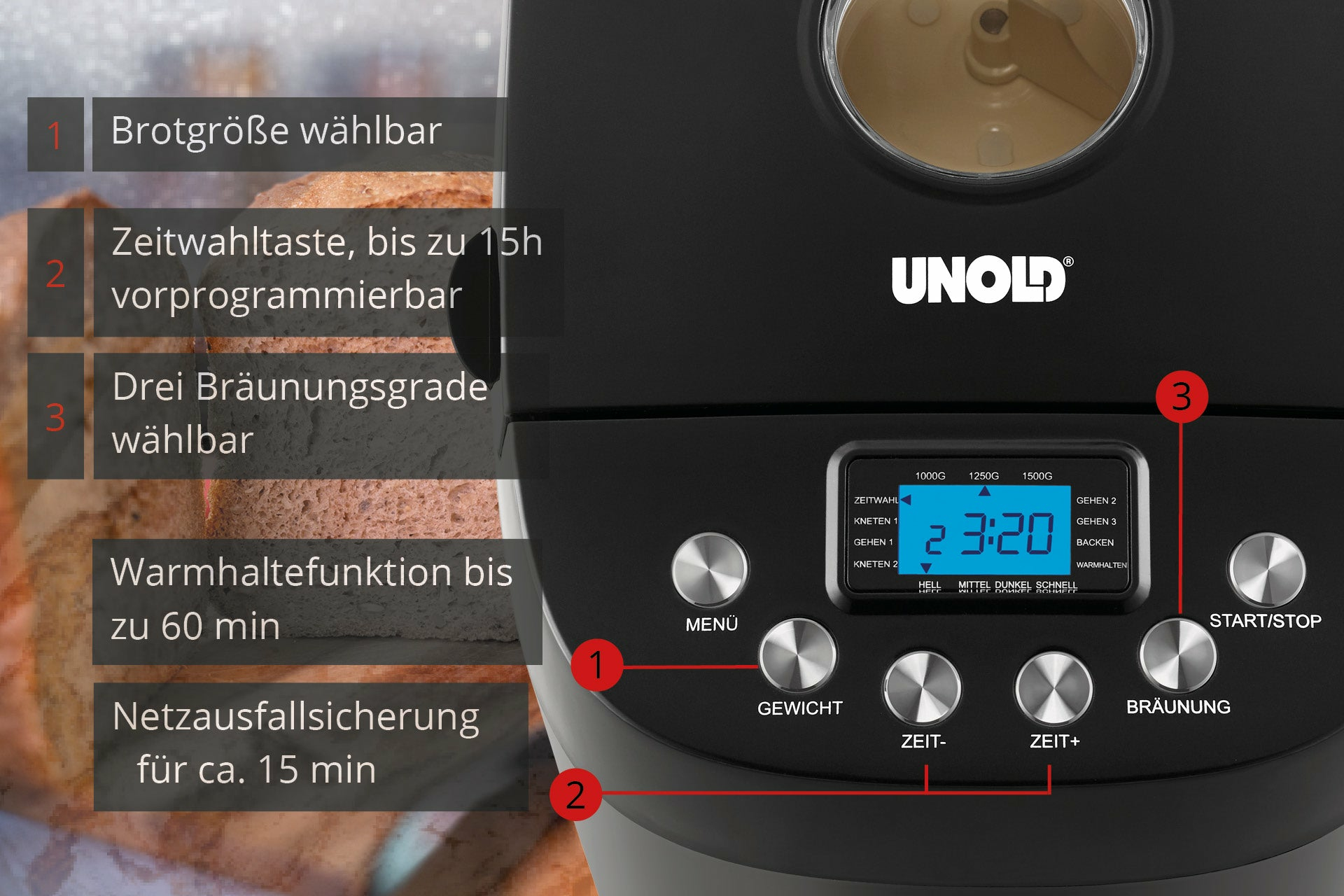 UNOLD Backmeister Big Black 850 W Schwarz