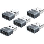 Good Connections Adapter USB 2.0 Stecker A an USB-C Buchse Aluminiumgehäuse grau 5er-Set Good (USB-AD203-5)