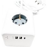 Technaxx 5004 Steckdosenwürfel Weiß Schutzkontakt 1 St. (5004)