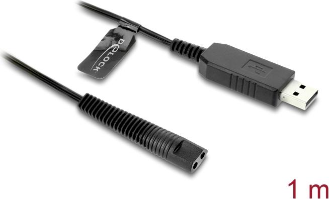 Delock USB Ladekabel 12 V fur Elektrorasierer kompatibel mit Braun Series 1 3 5 7 9 (90980)