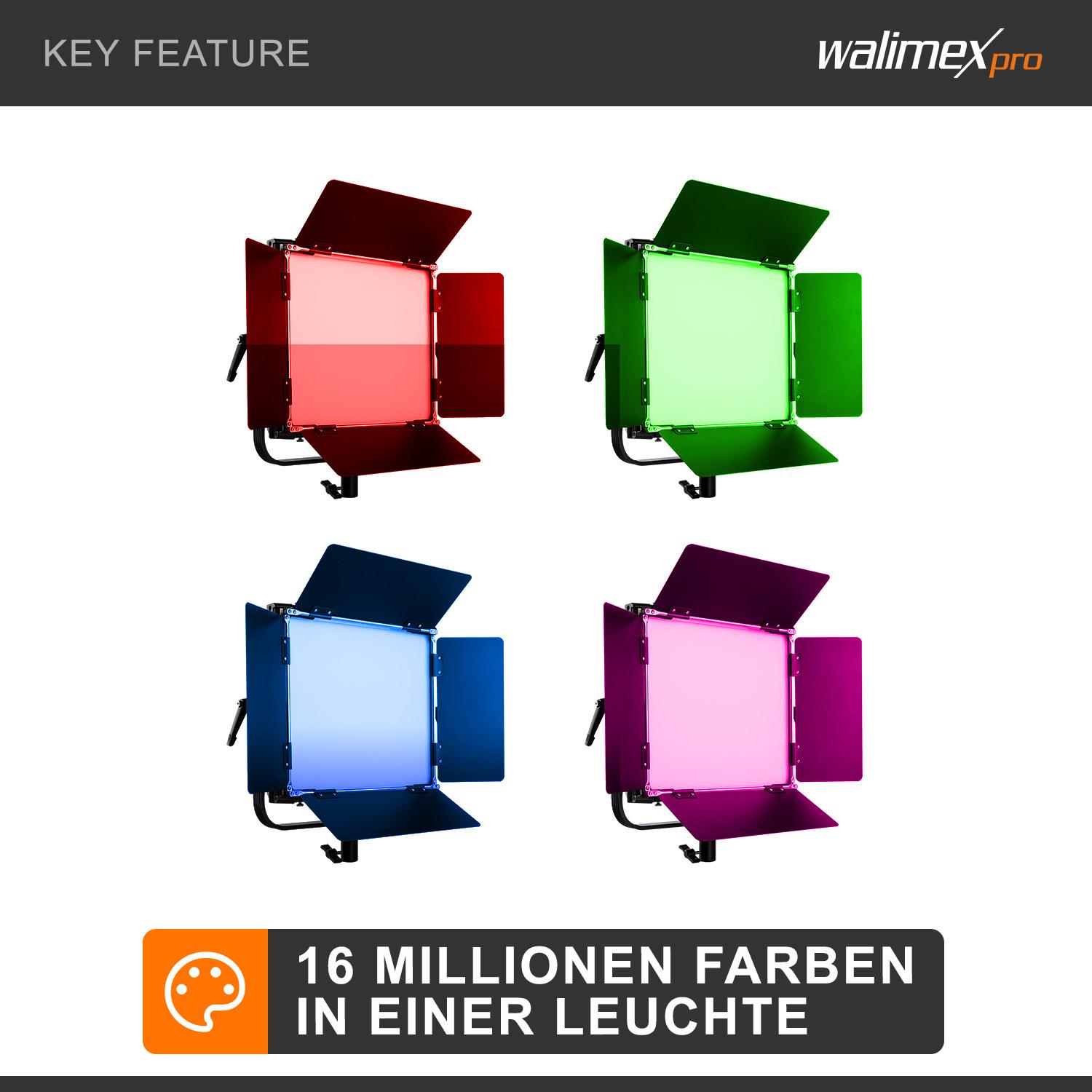 Walimex pro LED Rainbow 50 W RGBWW Flächenleuchte