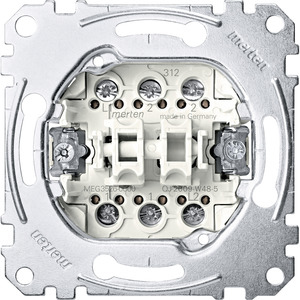 Merten Doppelwechselschaltereinsatz MEG3526-0000 1polig 16AX AC250V Steckdose (MEG3526-0000)