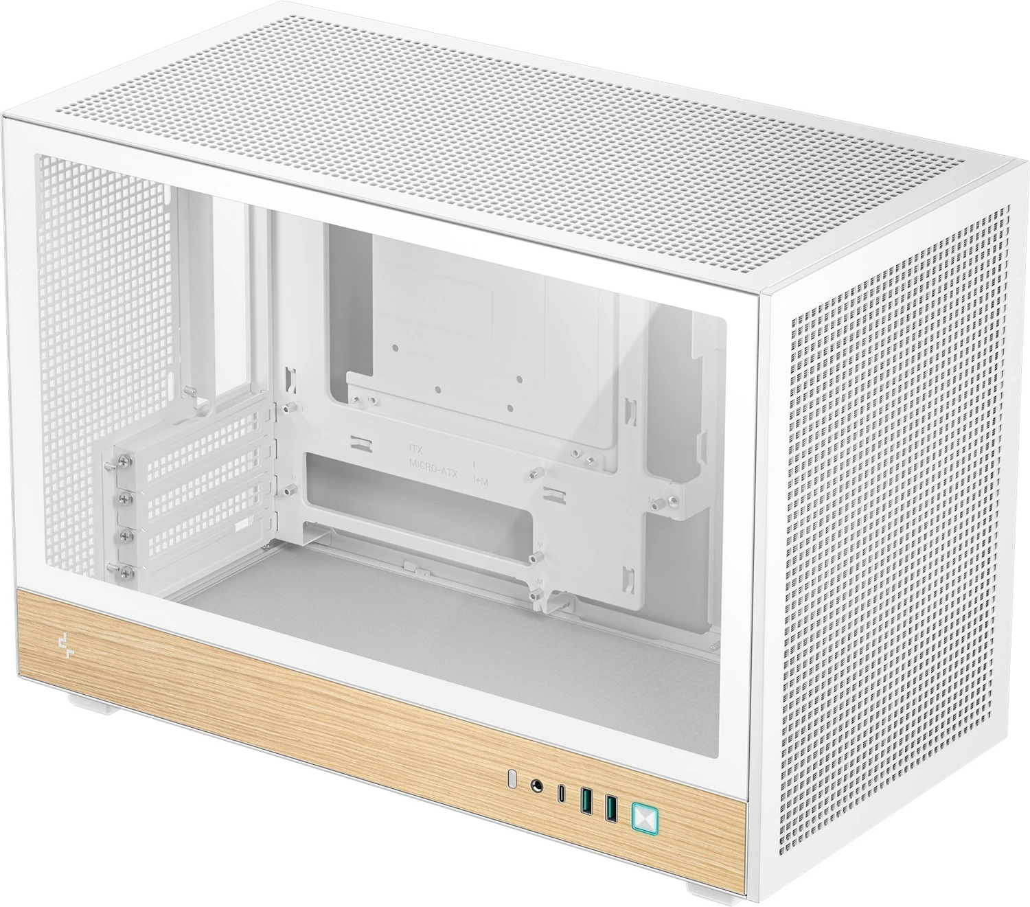 DeepCool CH260 WOOD WH Micro-ATX Midi-Tower Gehäuse weiß (R-CH260-WHNWM0-G-1)
