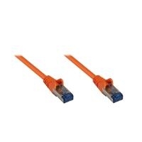 RNS® Patchkabel mit Rastnasenschutz, Cat. 6A, S/FTP, PiMF, halogenfrei, 500MHz, orange, 0,25m, Good Connections (8060-H003O)