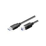 Wentronic Goobay USB 3.0 SuperSpeed Kabel, Schwarz, 3 m - USB 3.0-Stecker (Typ A) > USB 3.0-Stecker (Typ B) (93654)