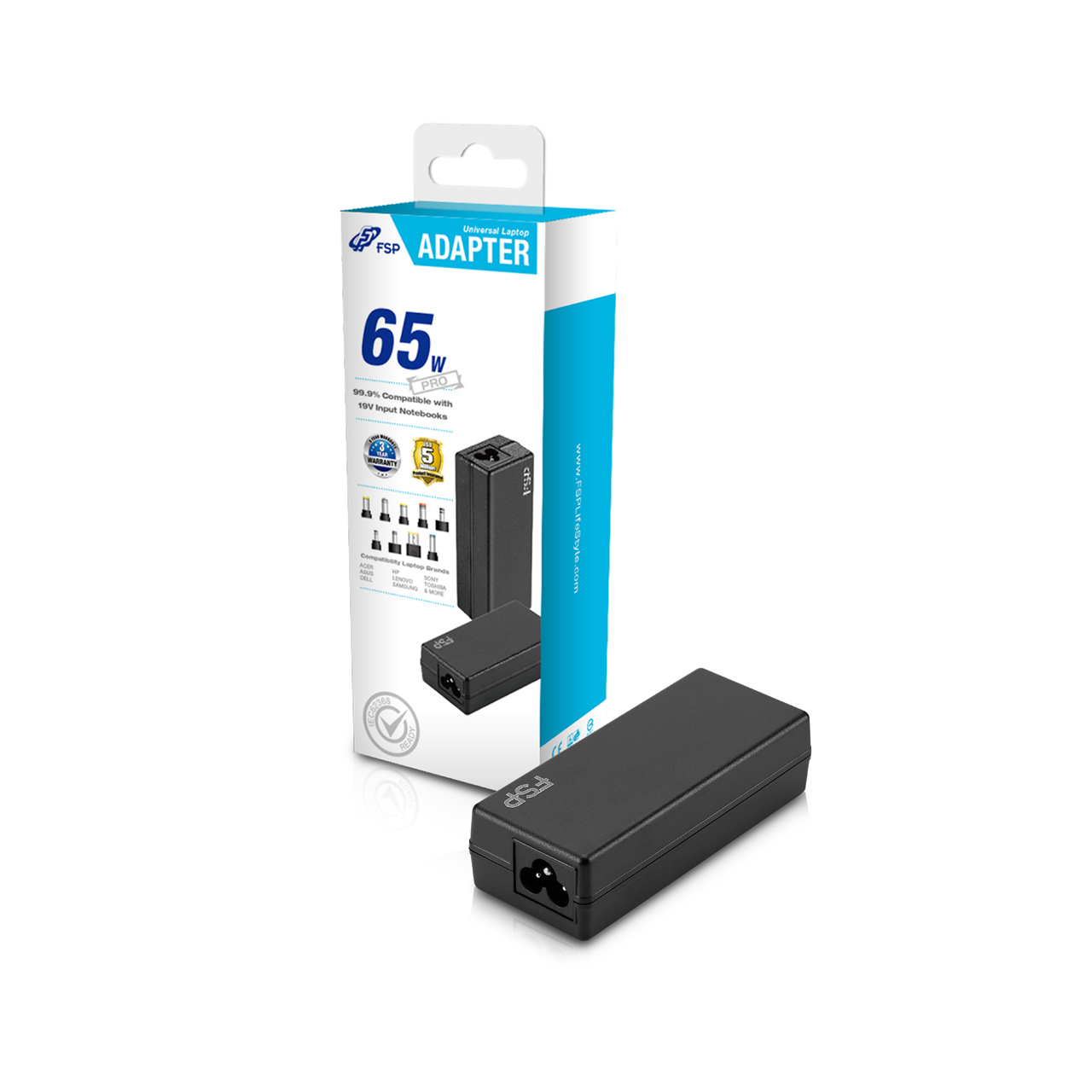 FSP NB Pro 65 Notebook-Netzteil FSP065-RBBN3 65 W 100-240 V Schwarz
