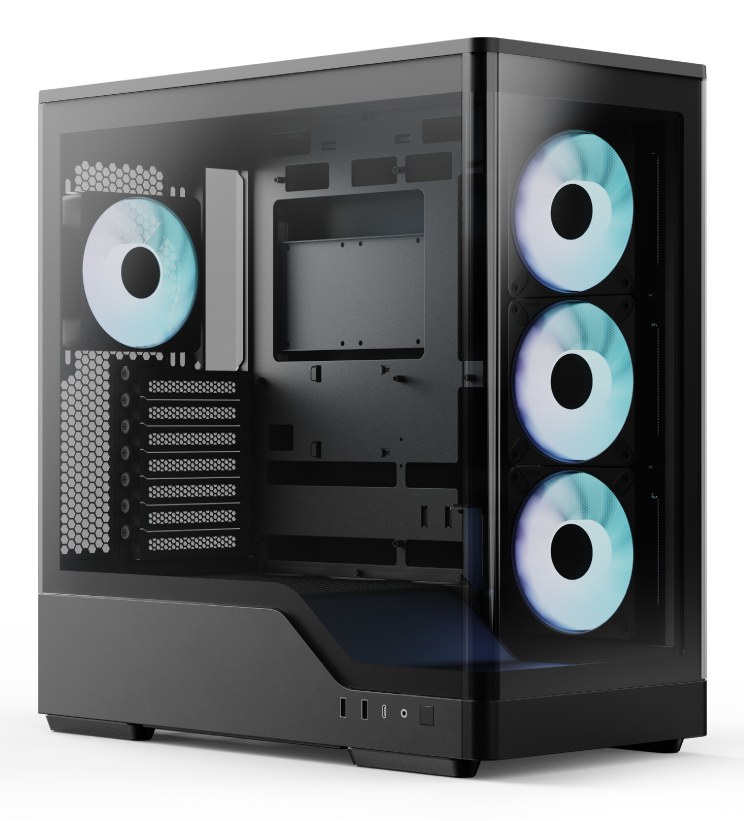 Aerocool P500A Midi Tower Gehäuse ATX Schwarz