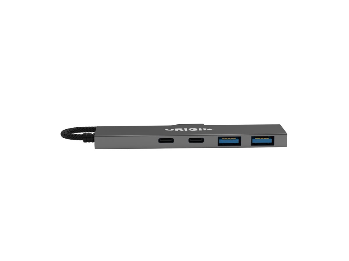Origin Storage OS-HUB-USB3/C 4-Port USB-Hub 2x USB 3.2 2x USB-C Gen 1 Grau