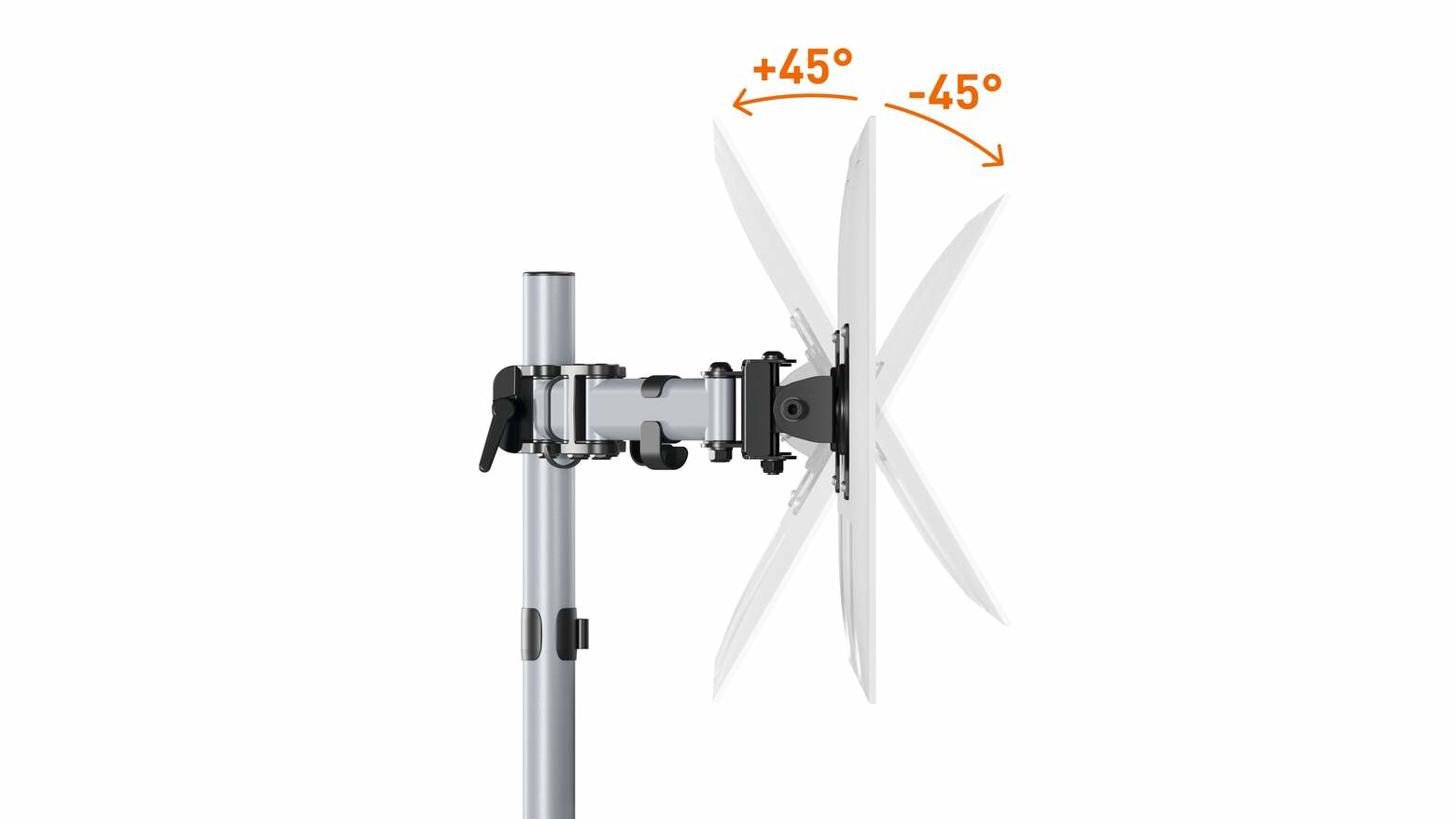 DURABLE SELECT Monitorhalterung für 2 Monitore Tischbefestigung 13"-27" Silber