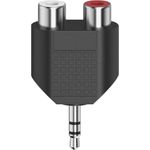 Hama Audio-Kurzadapter, 3,5-mm-Klinken-Stecker Stereo - 2x Cinch-Kupplung (00205187)