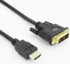 ACT HDMI-A male to DVI-D male adapter cable, 2 meters (AK3735)