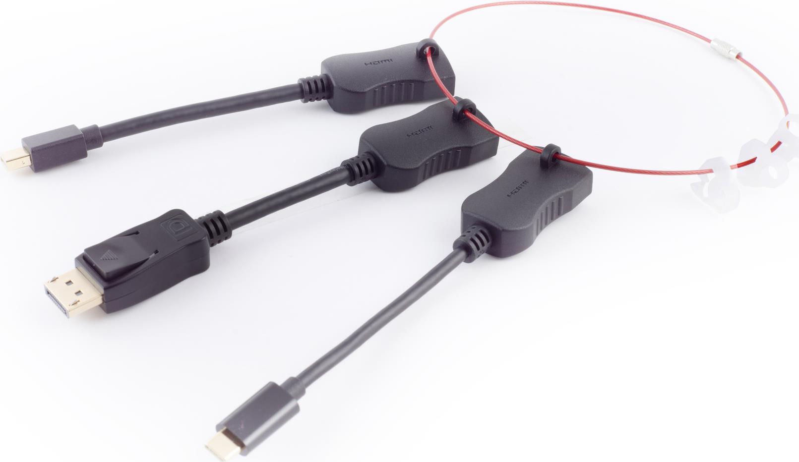 S/CONN maximum connectivity HDMI-A Adapter Set, Displayport/ mini Displayport/ USB-C Stecker, 4K60Hz (10-01020)