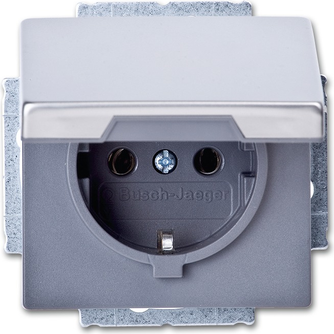 Busch Jaeger 2018-0-1490 Steckdose CEE 7/3 Grau (2018-0-1490)