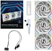 Lian Li UNI FAN SL Wireless LCD Lüfter ARGB PWM 3er-Pack inkl. Controller - Reverse Blade (12RSLLCD1W3W)