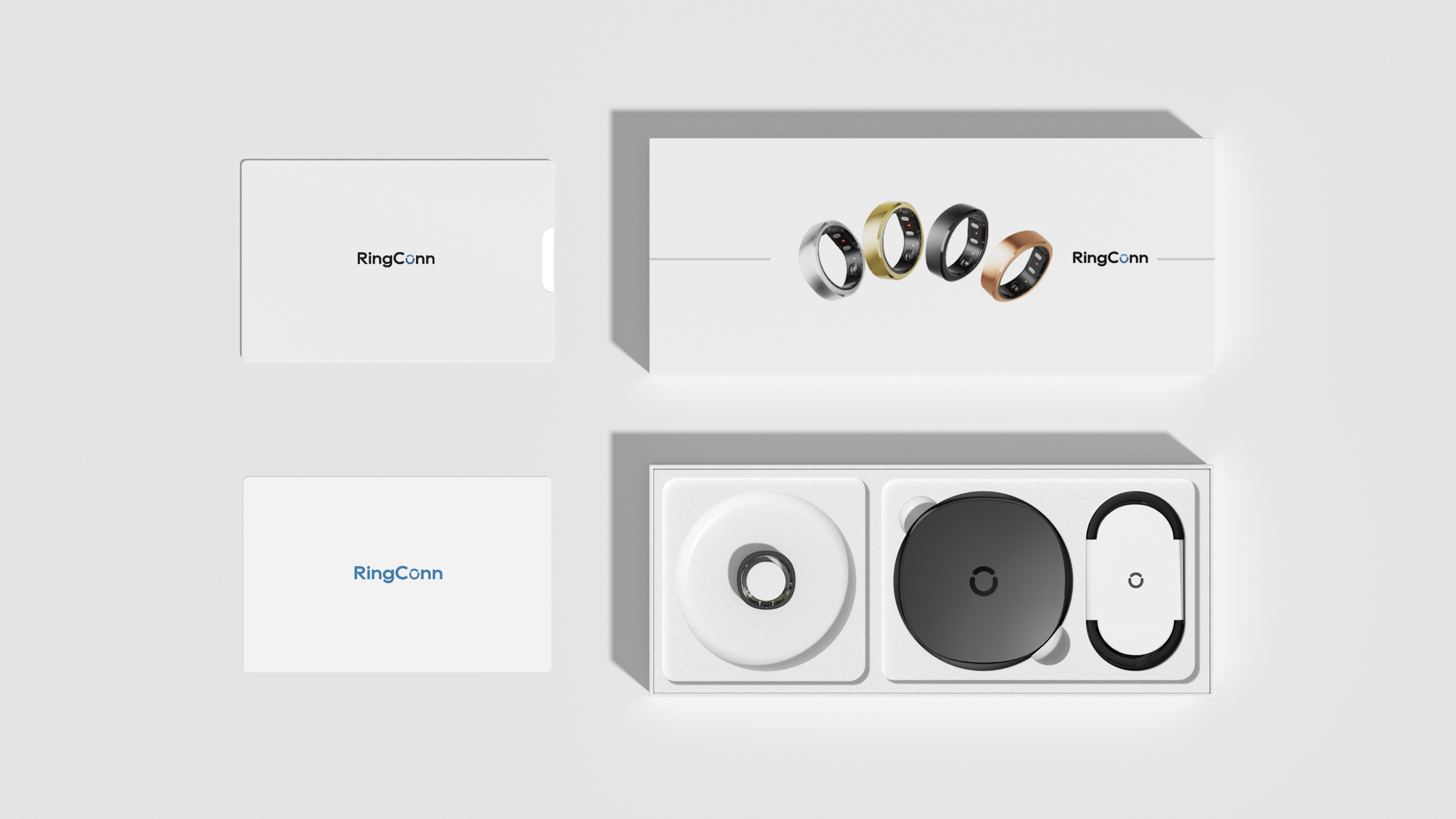 RingConn Smart Ring Gen 2 Aktivitäts-Tracker Größe 12 Schwarz