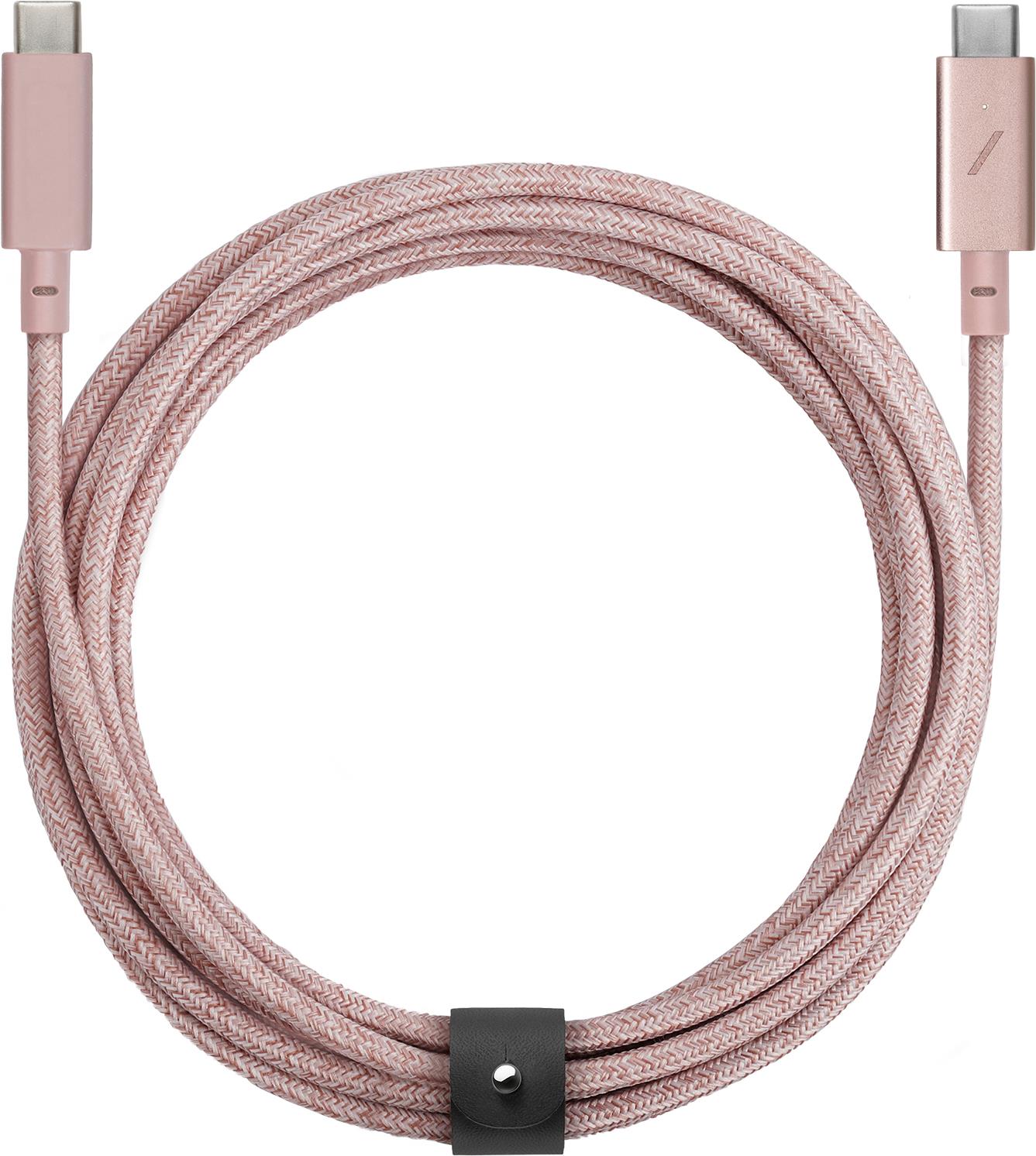 Native Union Belt Cable Pro (USB-C to USB-C) USB Kabel 2,4 m USB 2.0 USB C Pink (BELT-C-ROS-PRO-NP)