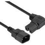 ACT Powercord C14 - C15 (angled right) IEC60320 black 2 m (AK5357)