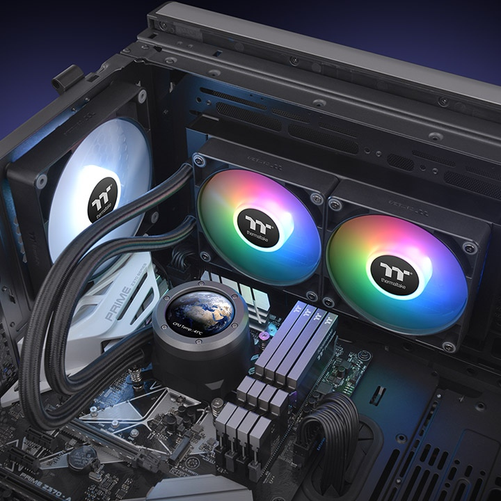 Thermaltake TH240 V2 Ultra ARGB Sync All-in-One-Wasserkühlung 240 mm Schwarz