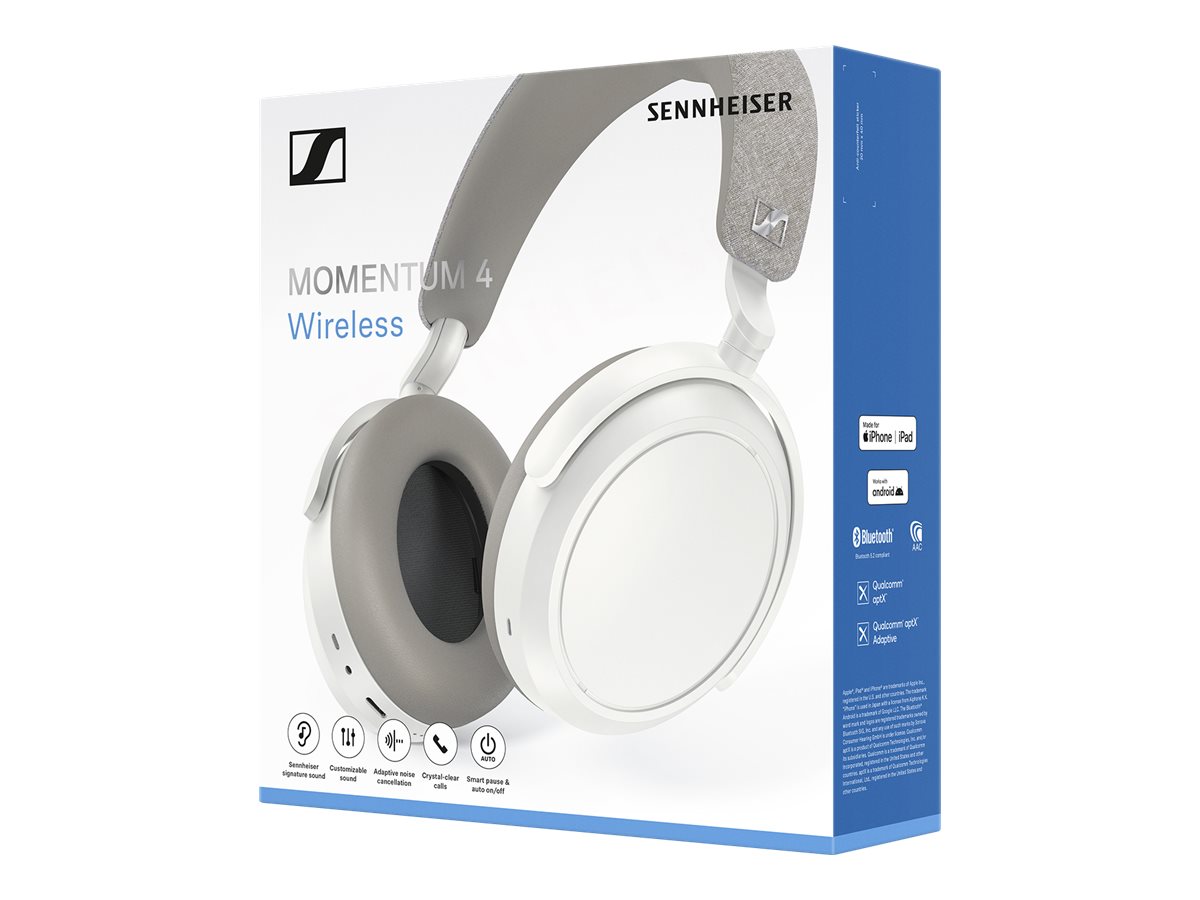 Sennheiser MOMENTUM 4 Over-Ear Bluetooth Kopfhörer ANC 60 h Weiß