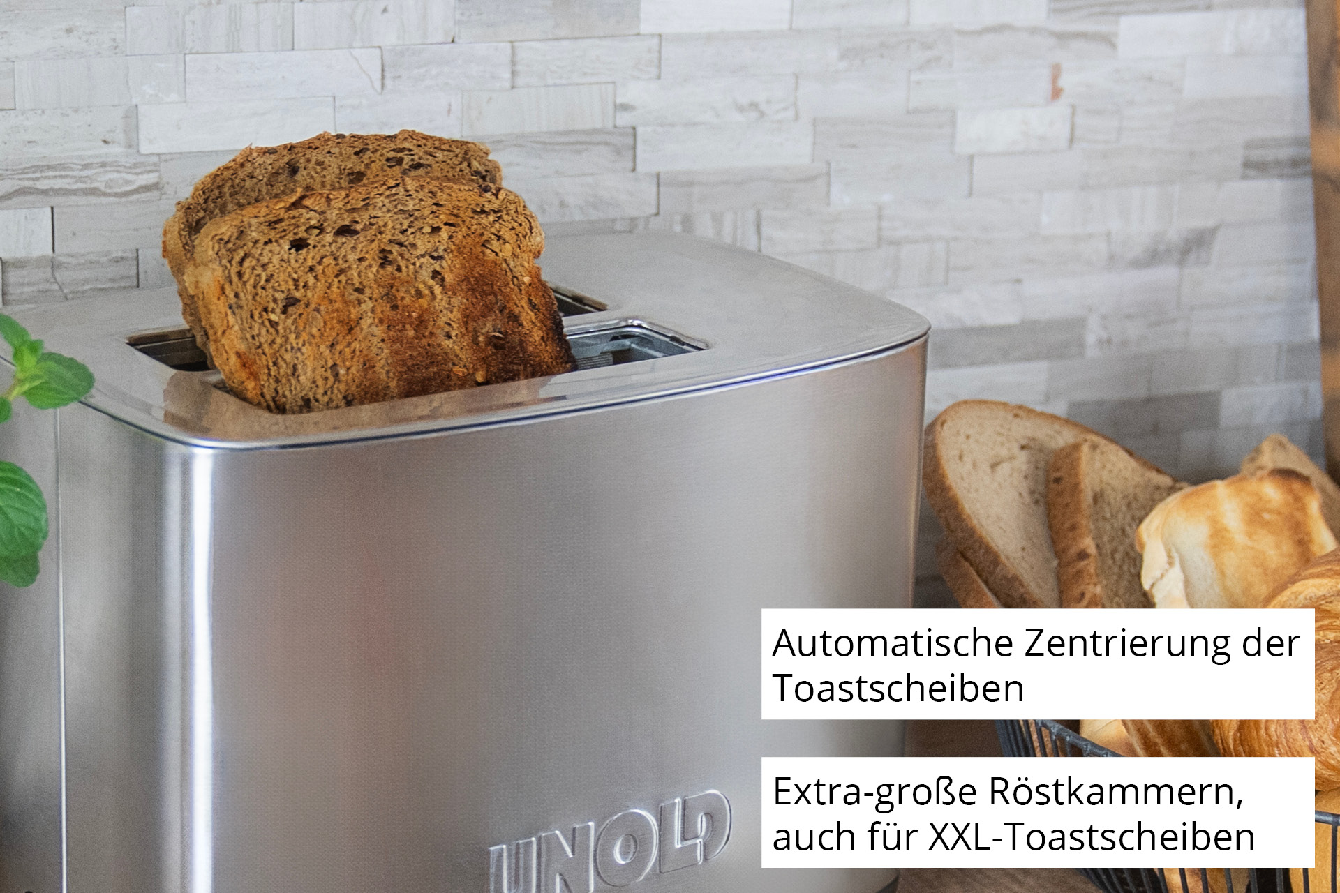 Unold Thommy 38216 Toaster 1400 W 2 Scheiben Edelstahl