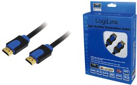 LogiLink HDMI Kabel High Speed, mit Ethernet Kabel, 5,0 m zur Übertragung von Audio, Video und Ethernet Daten (CHB1105)