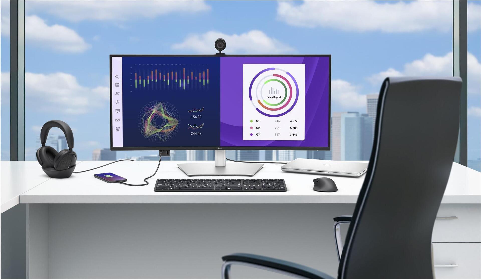 Dell Pro Plus P3425WE 34.1" 3440 x 1440 USB-C Schwarz, Silber