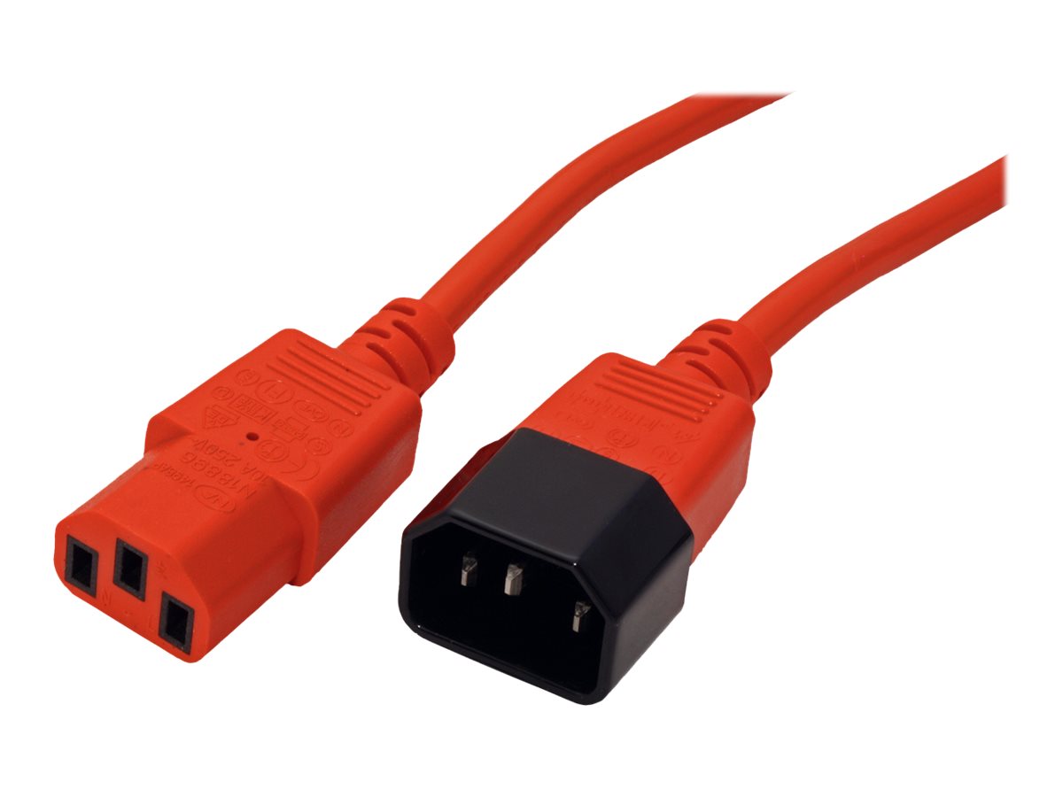 ROLINE Apparate-Verbindungskabel IEC 60320 C13/C14 1,8 m Rot