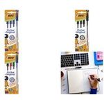 BIC Kugelschreiber Cristal Original, blau, 4er Kartonbox Strichstärke: 0,32 mm, sechseckig, transparenter Schaft, - 1 Stück (516332)