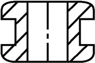 HellermannTyton Kabeldurchführungstülle ø 12 mm (HV1101-PVC-BK-D1)