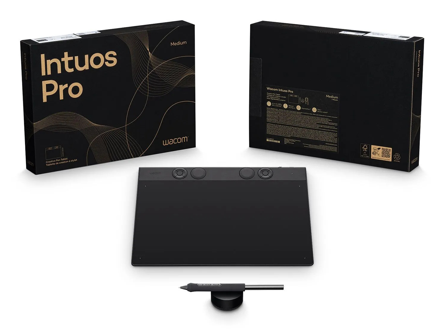 Wacom Intuos Pro Medium Grafiktablett USB Bluetooth Schwarz