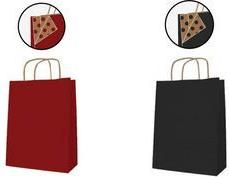 agipa Geschenktüte (B)240 mm x (H)310 mm, rot Papier-Tragetasche, aus Kraftpapier, mit Tragekordel, außen - 1 Stück (101647)