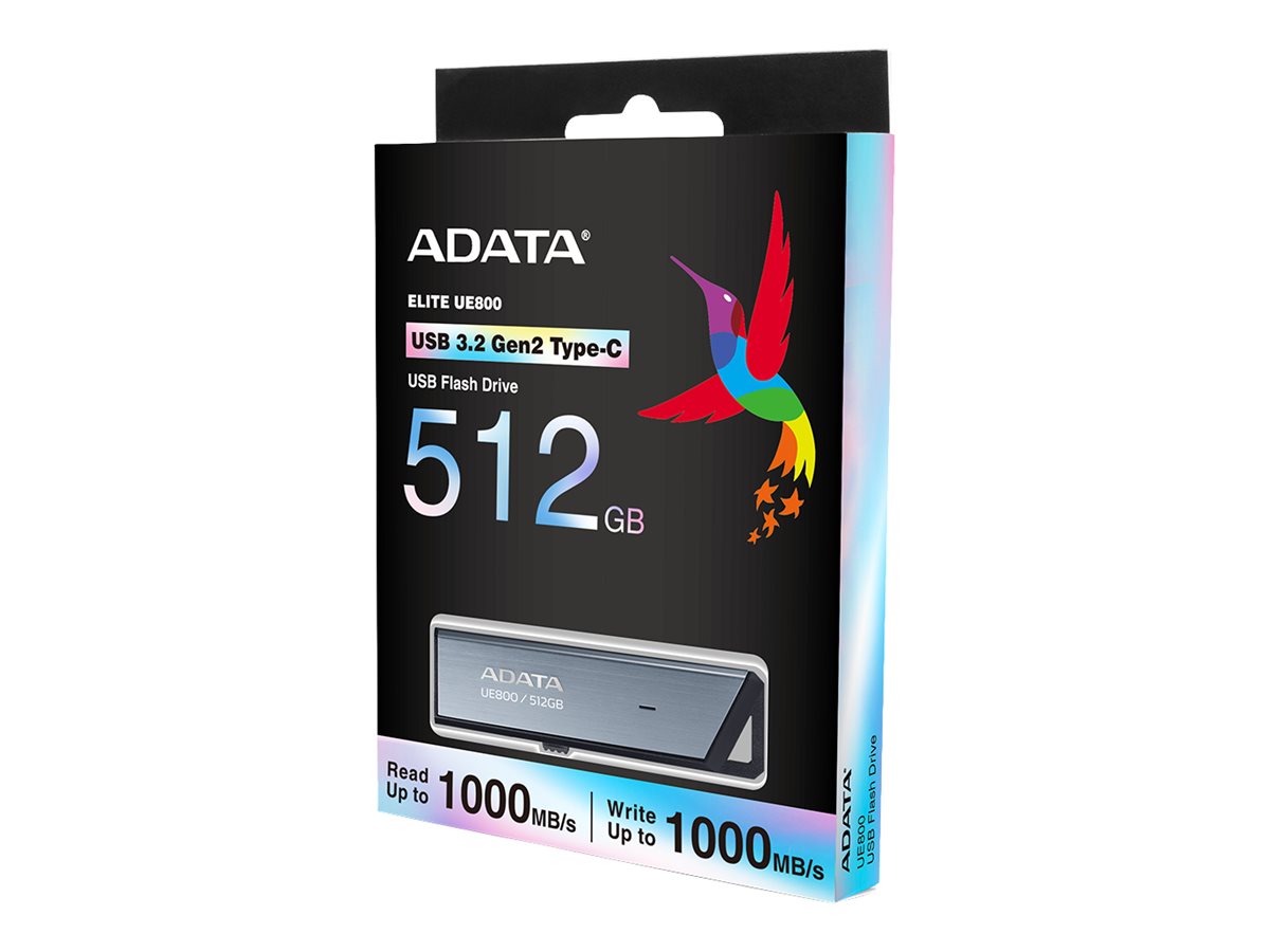 ADATA UE800 USB-Stick 512 GB USB Typ-C 3.2 Gen 2 1000 MB/s Silber
