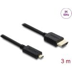 Delock Koaxiales High Speed HDMI Kabel Stecker zu Micro 8K 60 Hz (81692)
