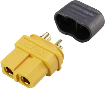 Reely RE-6702318 Connettore femmina per batteria XT60 dorato 1 pz. - Altezza: 8 mm · Caratteristiche connettore per modellismo: dorato · Larghezza: 16 mm · Sistema innesto: XT60 (RE-6702318)