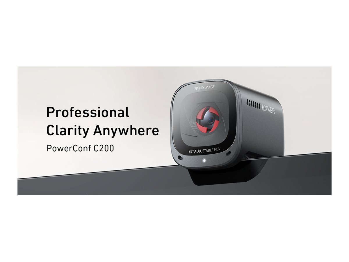 Anker PowerConf C200 Webcam 2K USB-C Schwarz