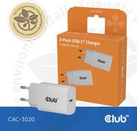 Club 3D Lifestyle Ladegerät USB-C 30Watt 2Stk weiß retail (CAC-3020)