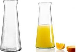 Ritzenhoff & Breker Glaskaraffe LARA, 1,0 Liter aus geriffeltem Klarglas, spülmaschinenfest, - 1 Stück (820881)