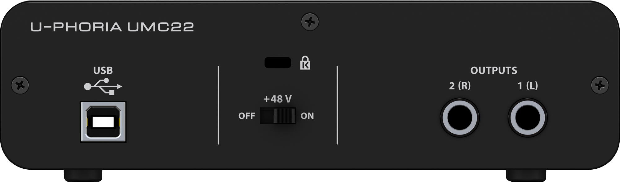 Behringer UMC22 Vorverstärker 2x2 USB 48 kHz MIDAS Mic/Line Schwarz