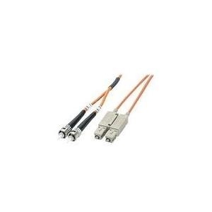 Intellinet Fiber Optic Patch Cable, OM1, ST/SC, 10m, Orange, Duplex, Multimode, 62.5/125 µm, LSZH, Fibre, Lifetime Warranty, Polybag (515801)
